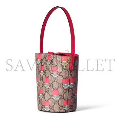 GUCCI CHILDREN'S PRINTED GG BUCKET BAG 752356 (18.5*16.5*7cm)